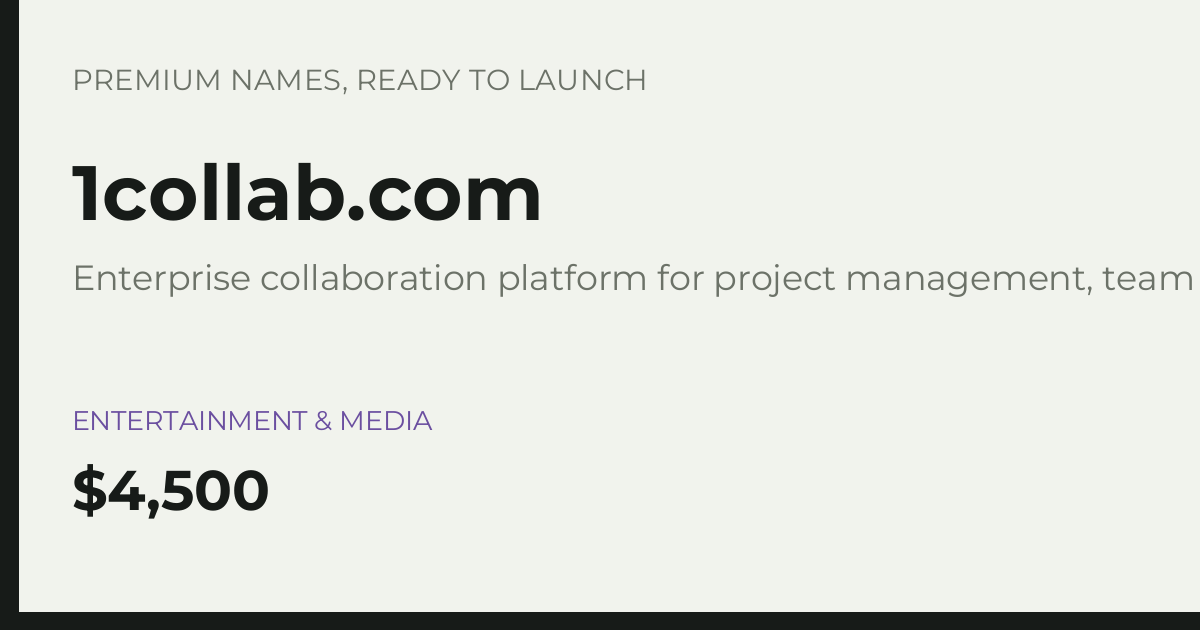 Brand preview for 1collab.com