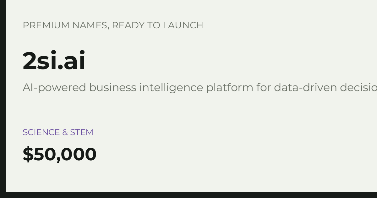 Brand preview for 2si.ai