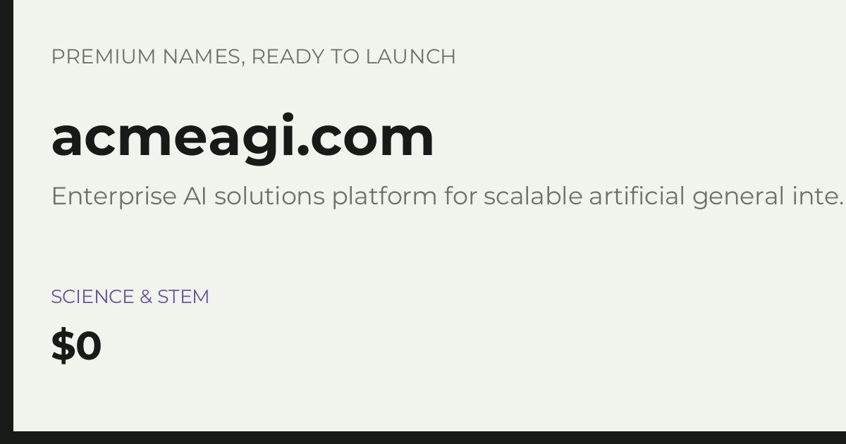Brand preview for acmeagi.com