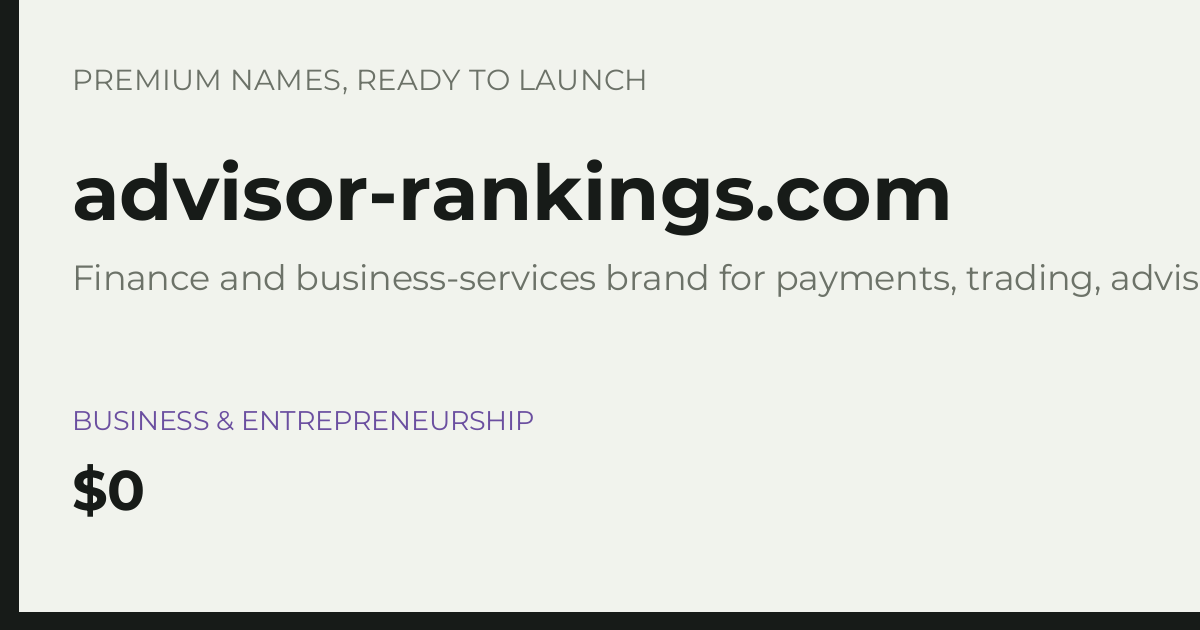 Brand preview for advisor-rankings.com