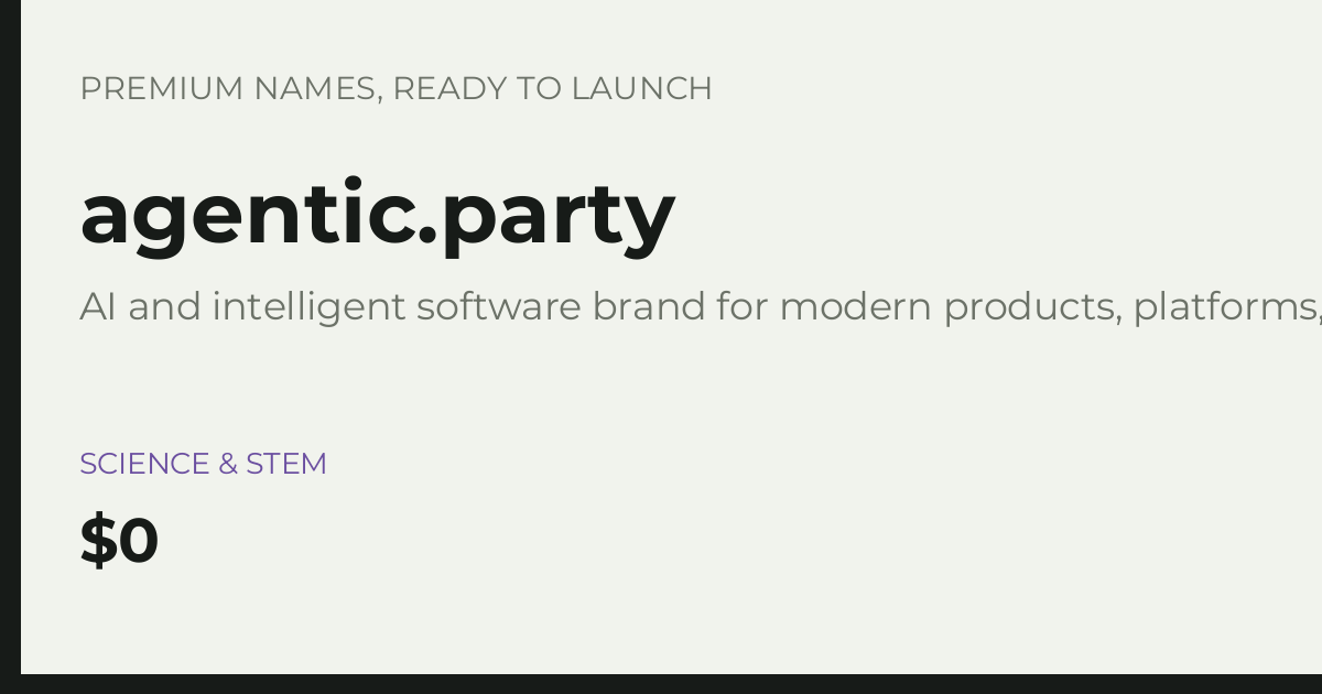 Brand preview for agentic.party