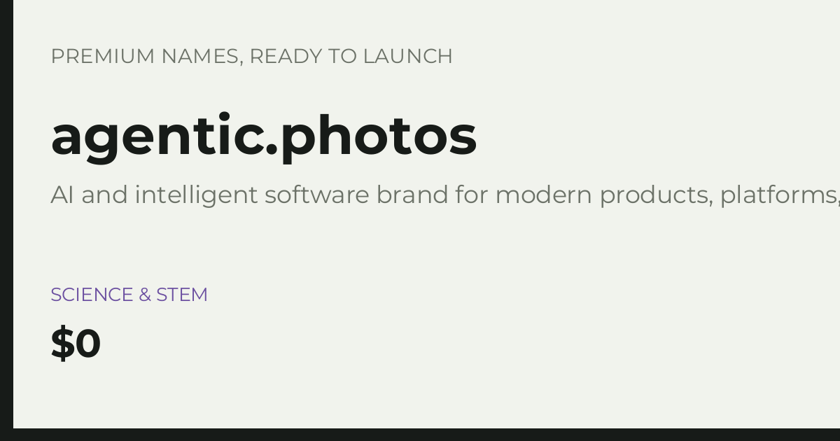 Brand preview for agentic.photos