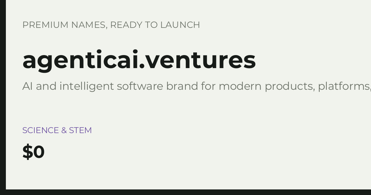 Brand preview for agenticai.ventures