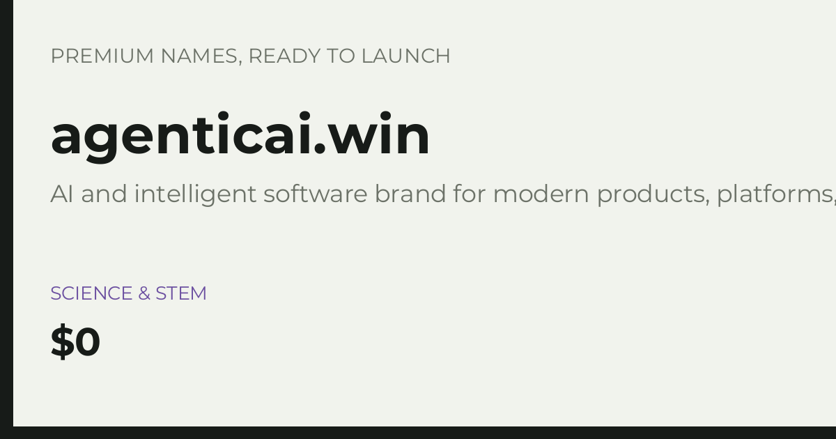 Brand preview for agenticai.win