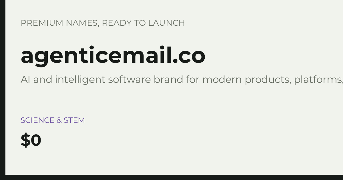 Brand preview for agenticemail.co