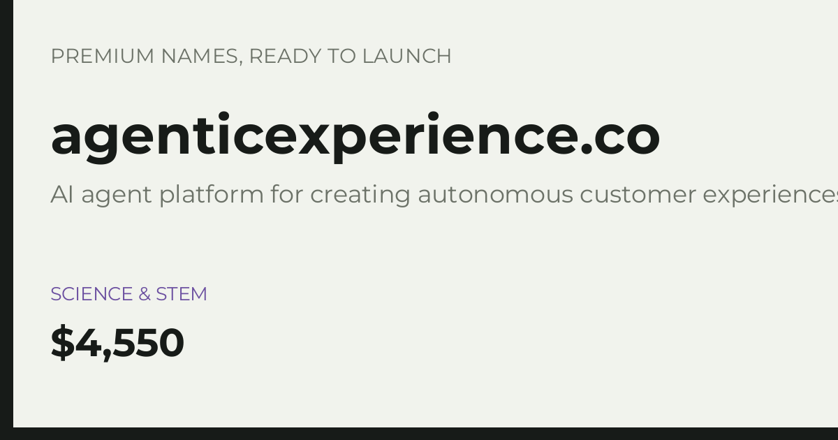 Brand preview for agenticexperience.co