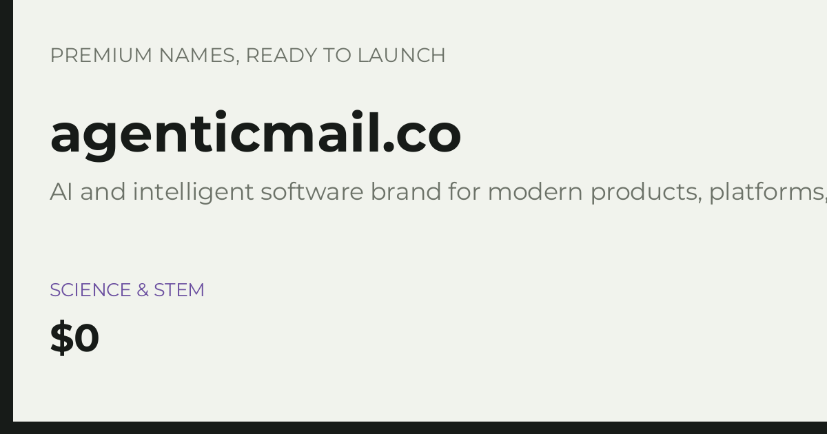 Brand preview for agenticmail.co