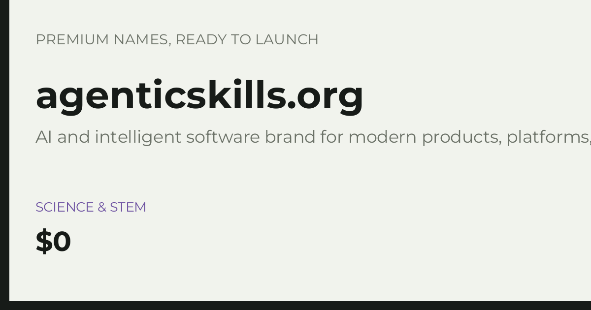 Brand preview for agenticskills.org