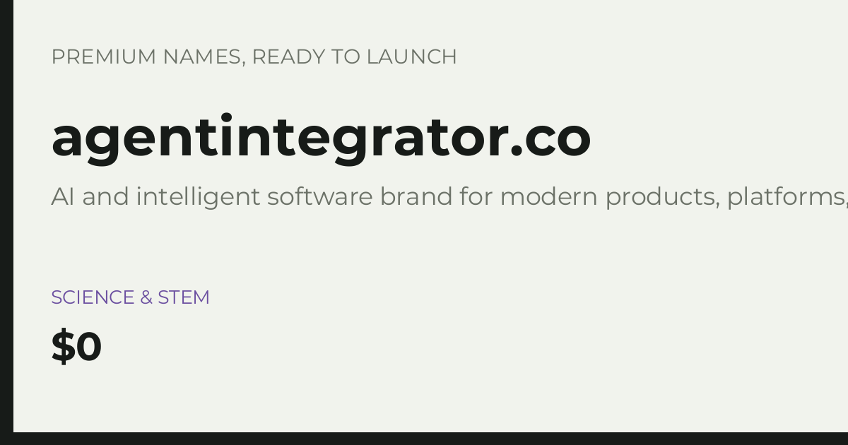 Brand preview for agentintegrator.co