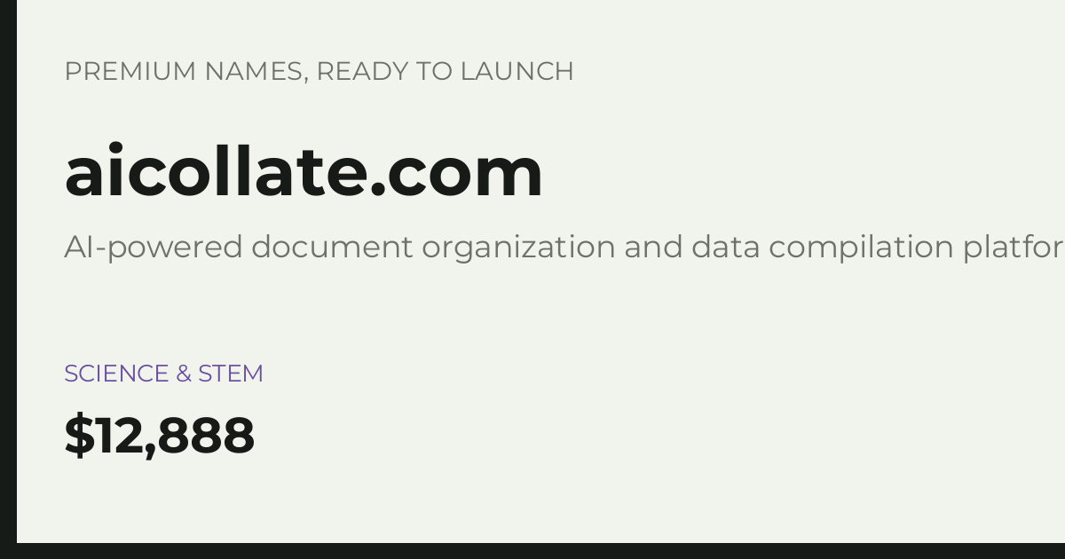 Brand preview for aicollate.com