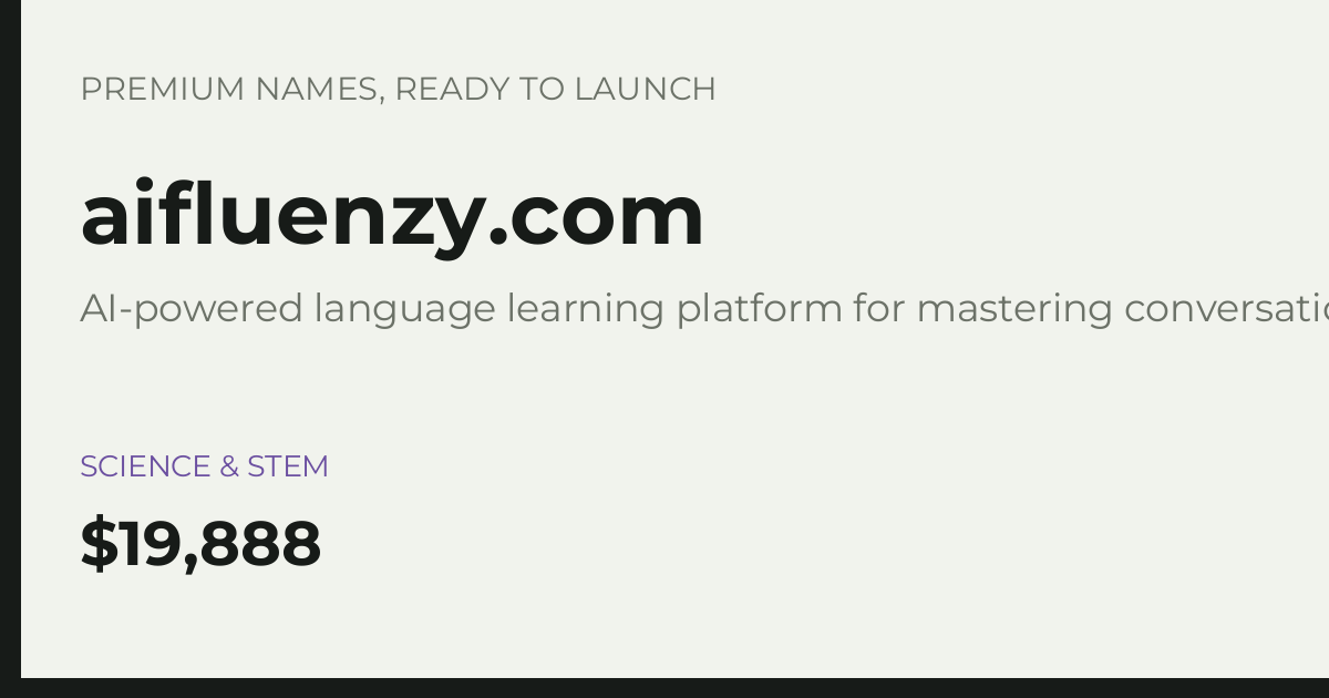 Brand preview for aifluenzy.com