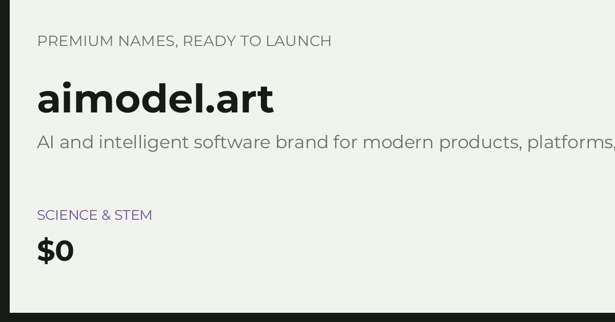Brand preview for aimodel.art