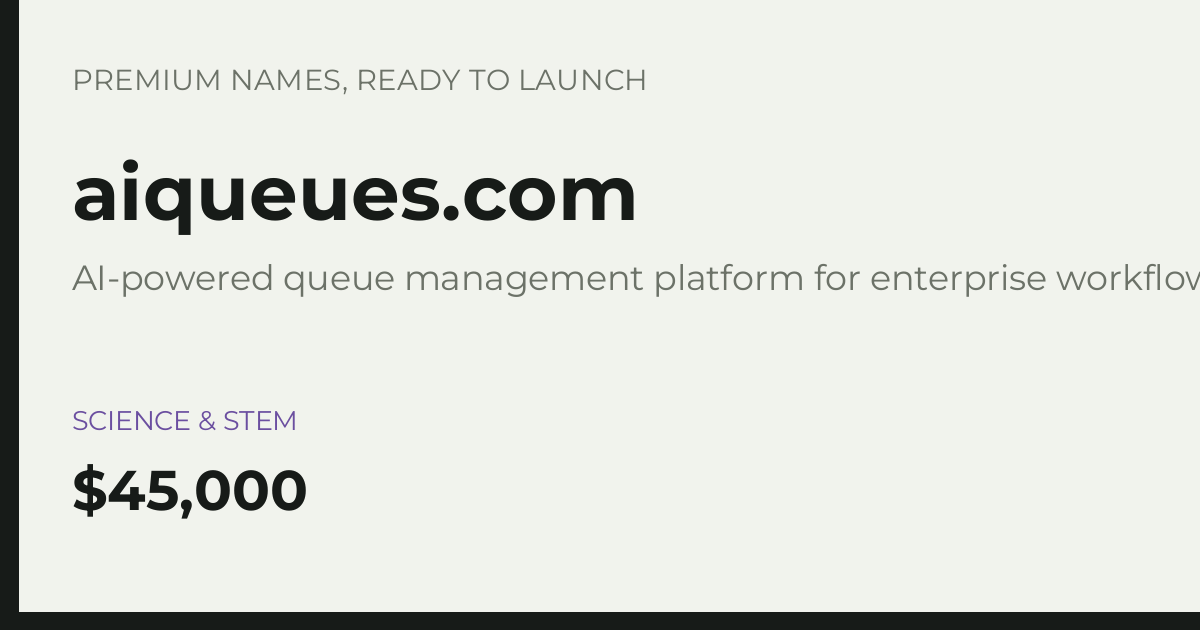 Brand preview for aiqueues.com