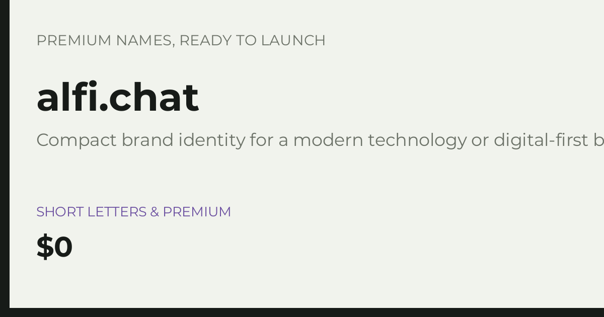 Brand preview for alfi.chat