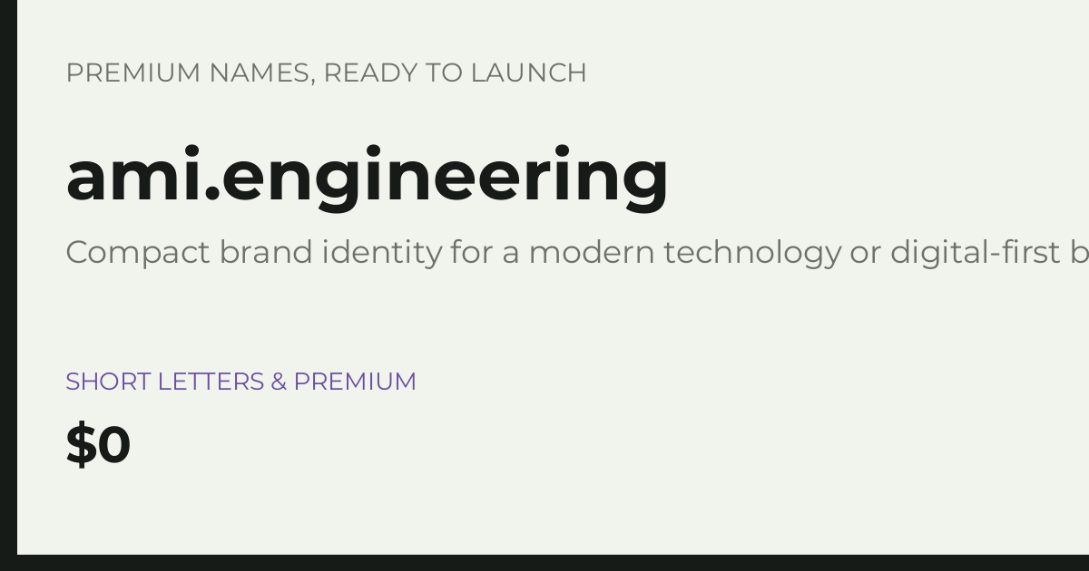 Brand preview for ami.engineering