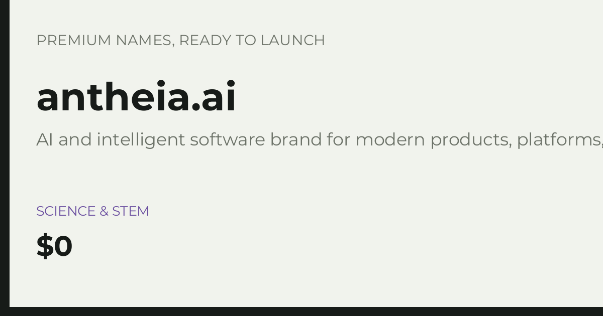 Brand preview for antheia.ai