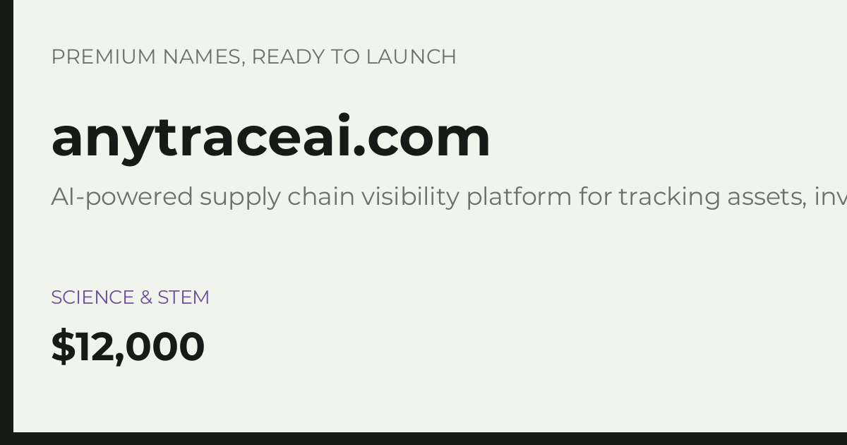 Brand preview for anytraceai.com