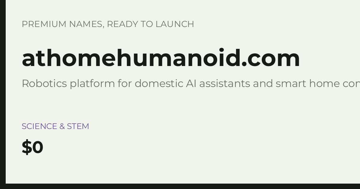 Brand preview for athomehumanoid.com