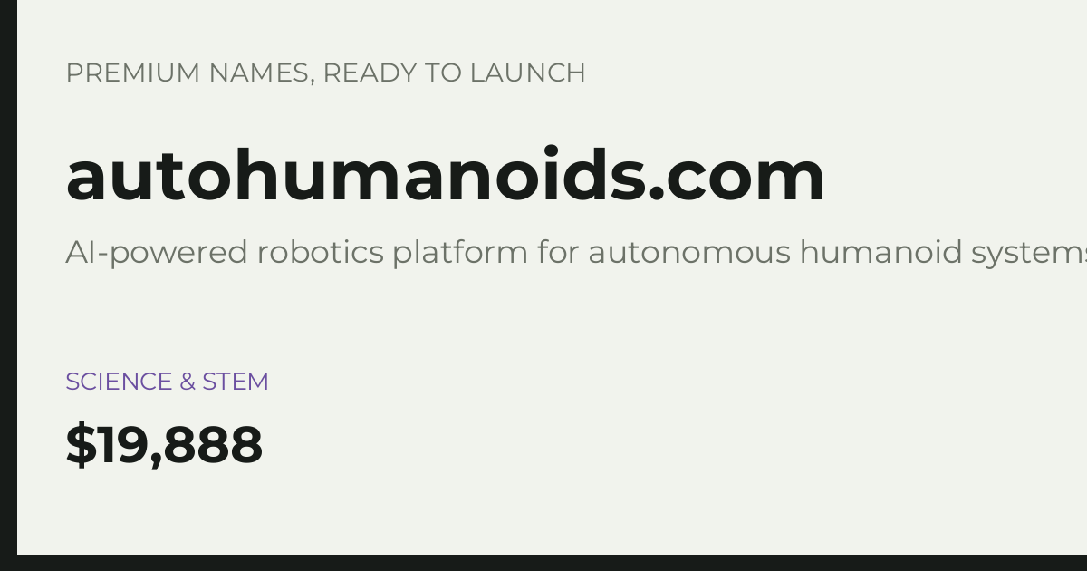 Brand preview for autohumanoids.com