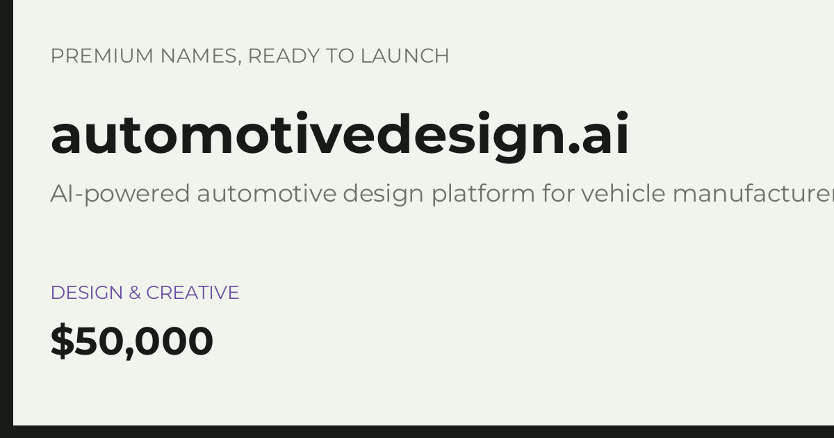 Brand preview for automotivedesign.ai
