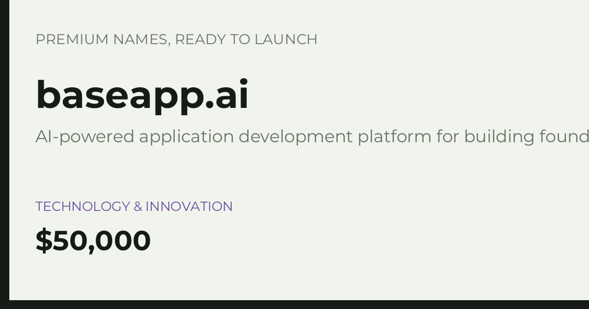 Brand preview for baseapp.ai