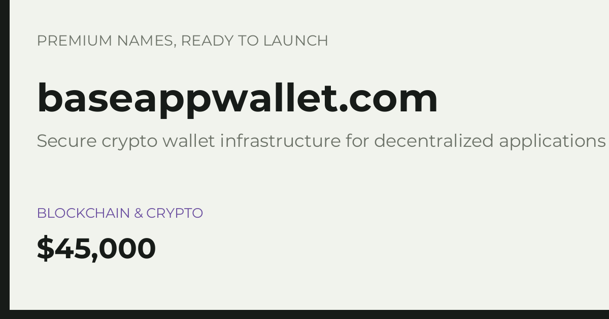 Brand preview for baseappwallet.com