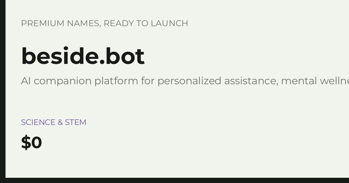 Brand preview for beside.bot
