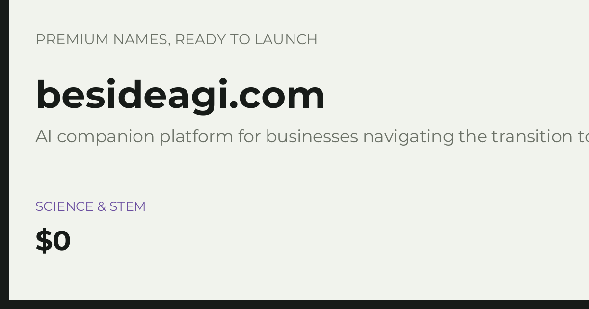 Brand preview for besideagi.com