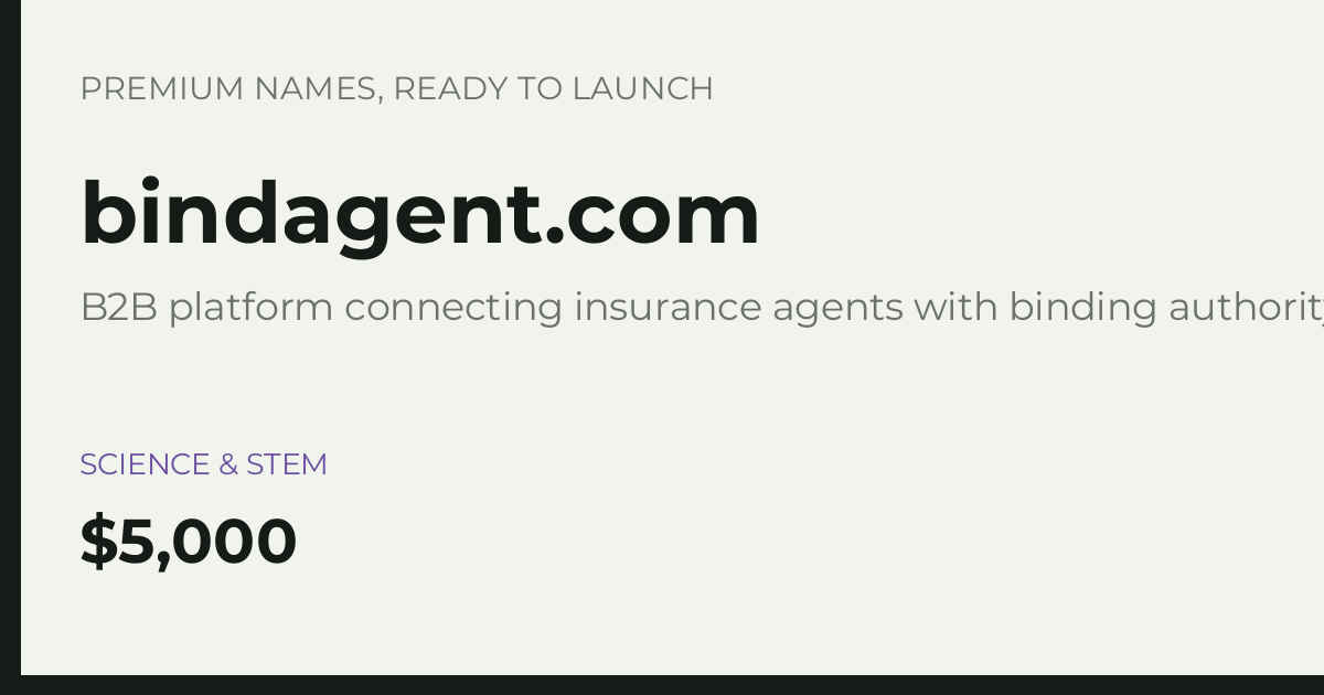 Brand preview for bindagent.com