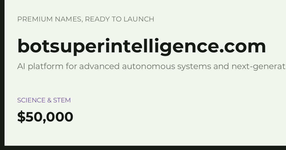 Brand preview for botsuperintelligence.com