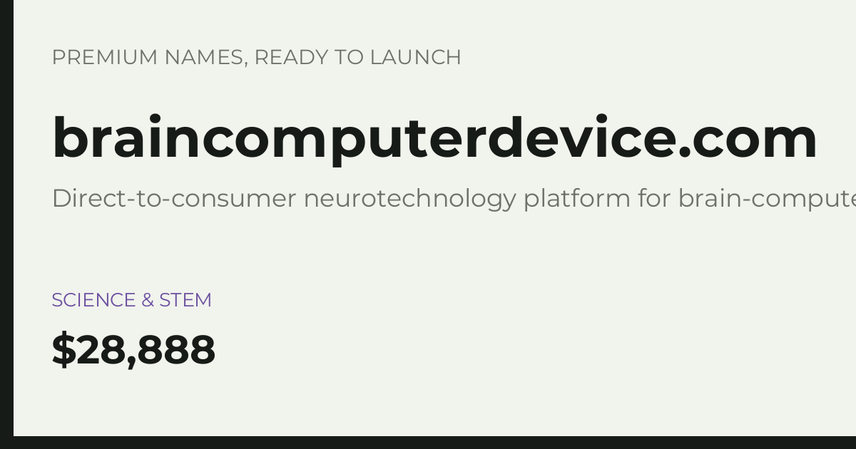 Brand preview for braincomputerdevice.com
