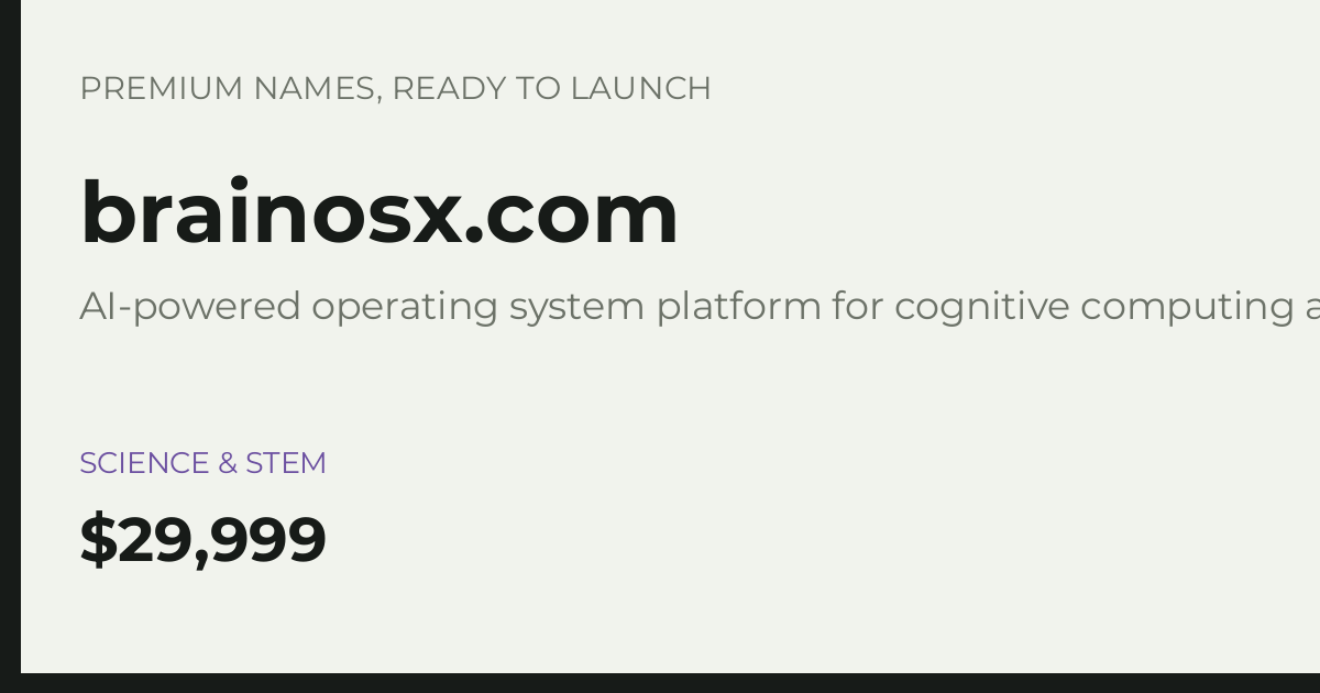 Brand preview for brainosx.com