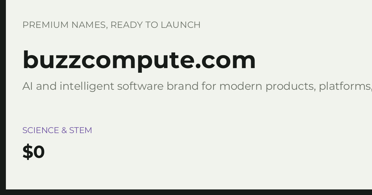 Brand preview for buzzcompute.com