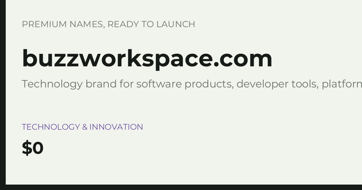 Brand preview for buzzworkspace.com