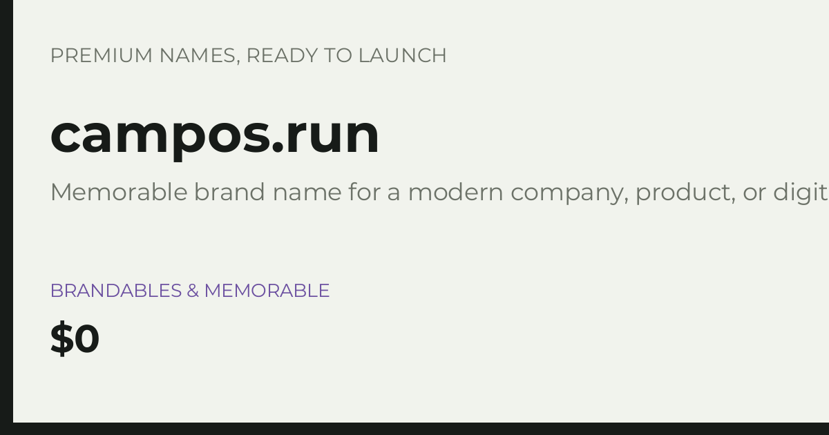 Brand preview for campos.run