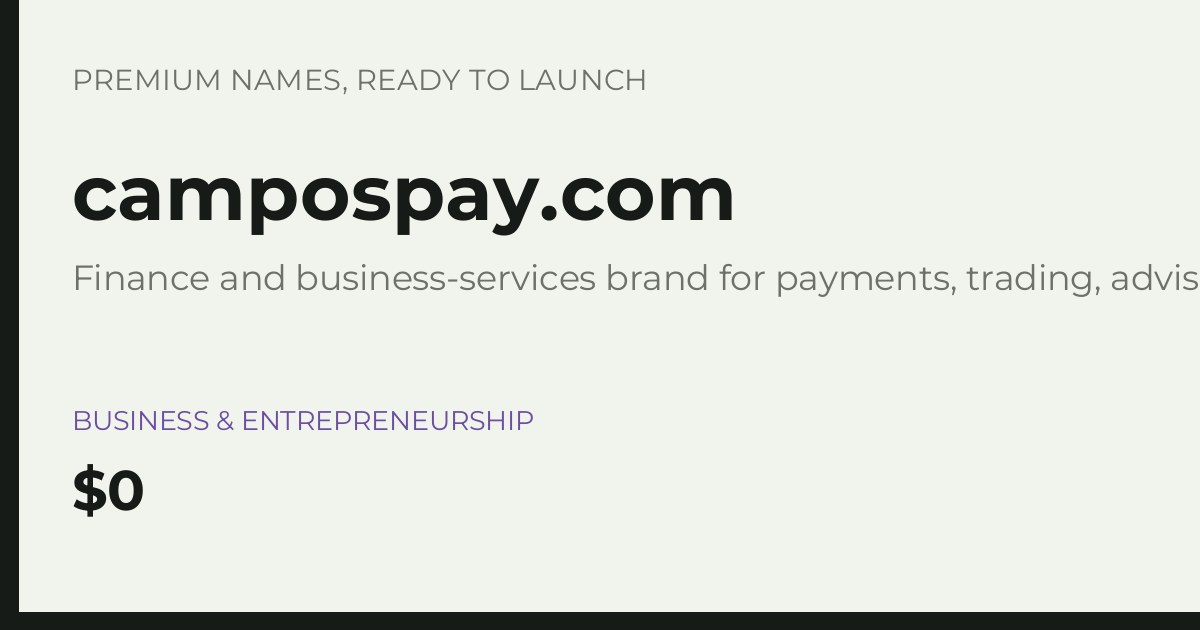 Brand preview for campospay.com