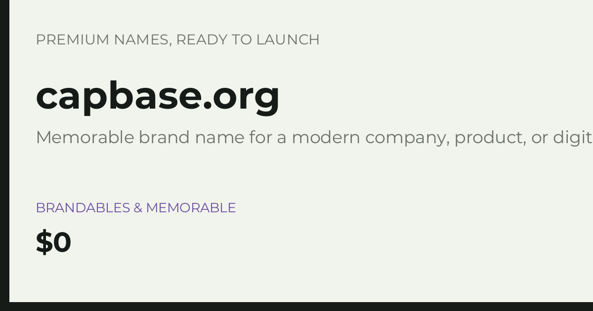Brand preview for capbase.org