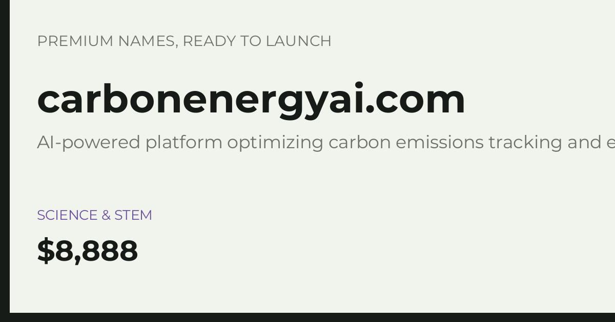 Brand preview for carbonenergyai.com