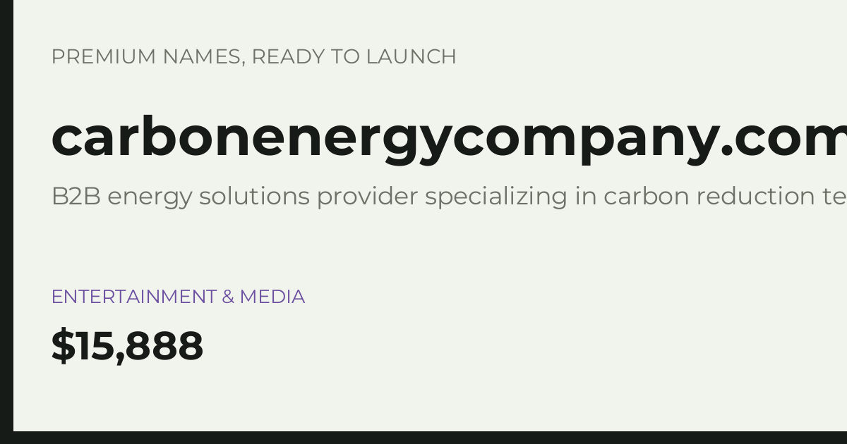 Brand preview for carbonenergycompany.com