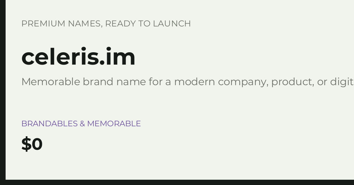 Brand preview for celeris.im