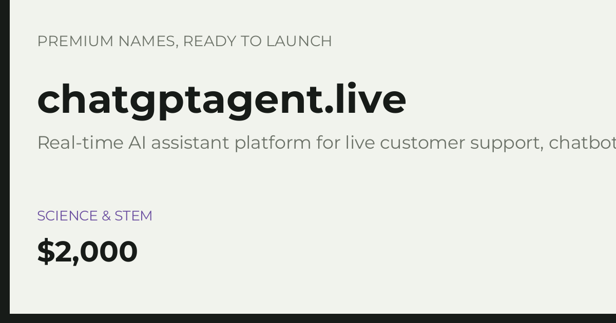 Brand preview for chatgptagent.live