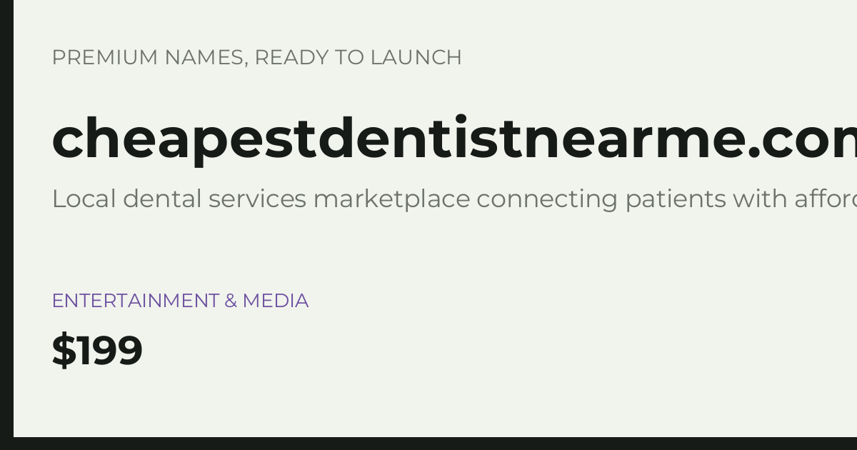 Brand preview for cheapestdentistnearme.com
