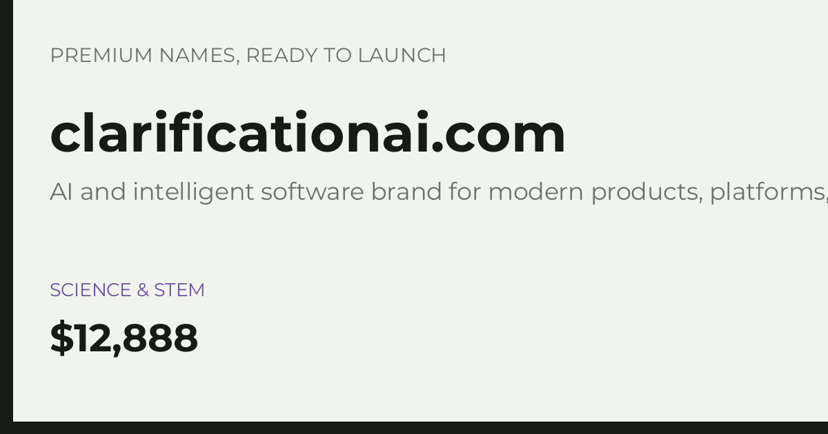 Brand preview for clarificationai.com