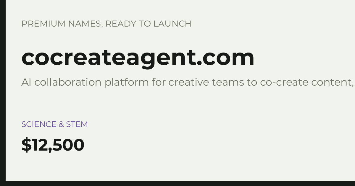 Brand preview for cocreateagent.com