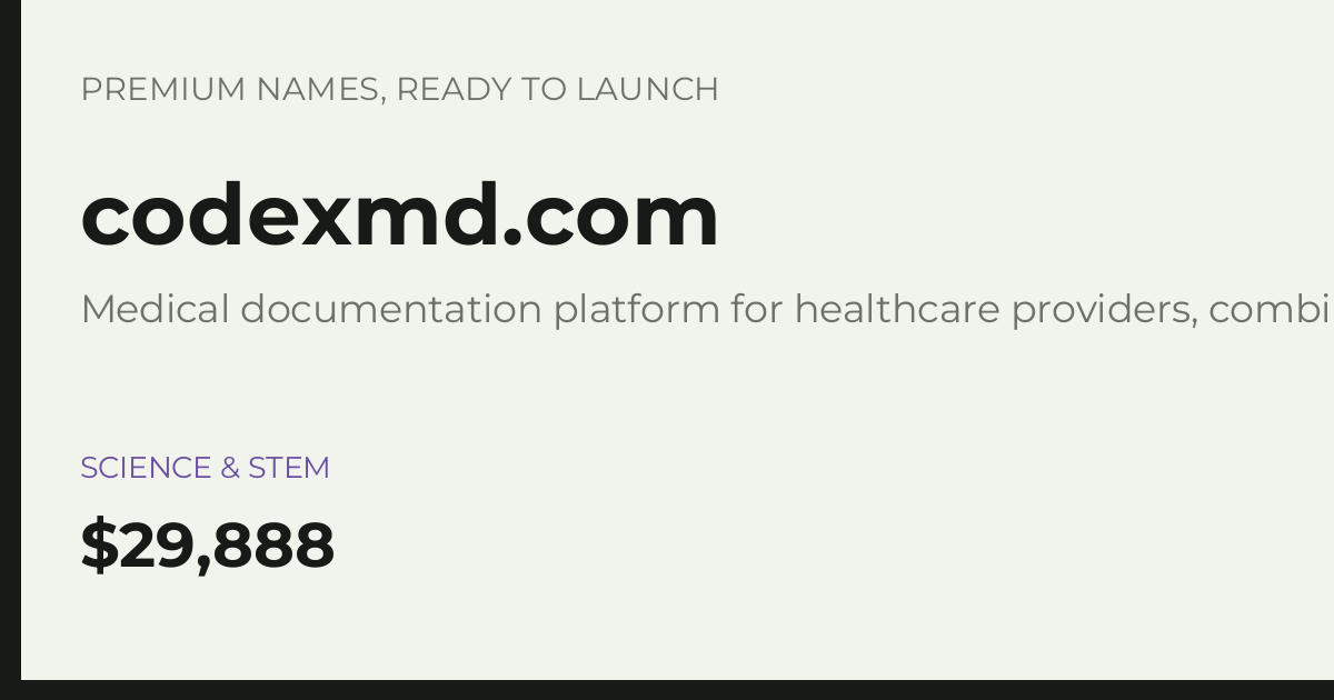 Brand preview for codexmd.com