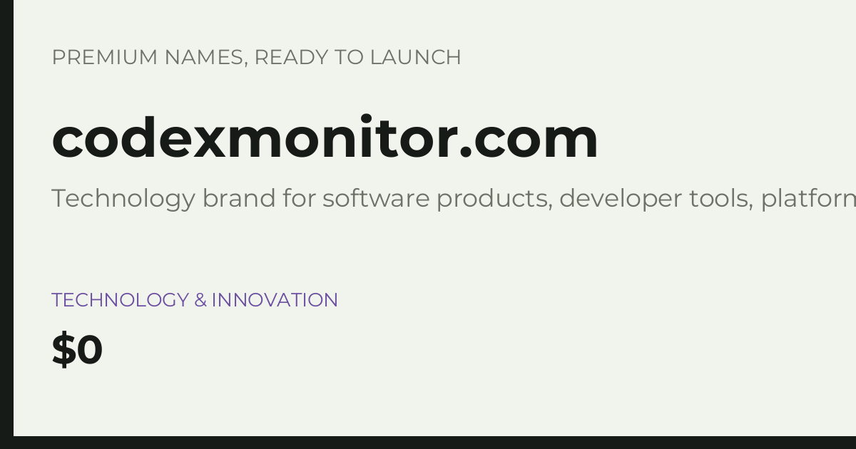 Brand preview for codexmonitor.com
