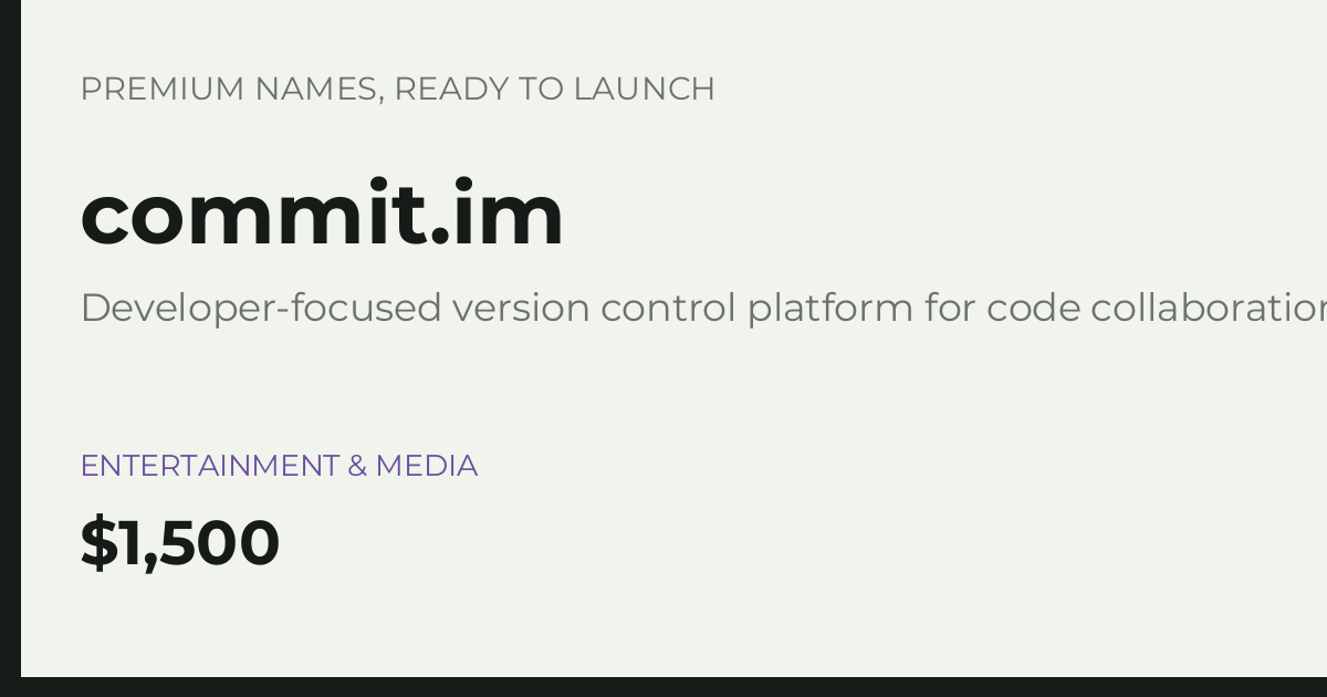 Brand preview for commit.im
