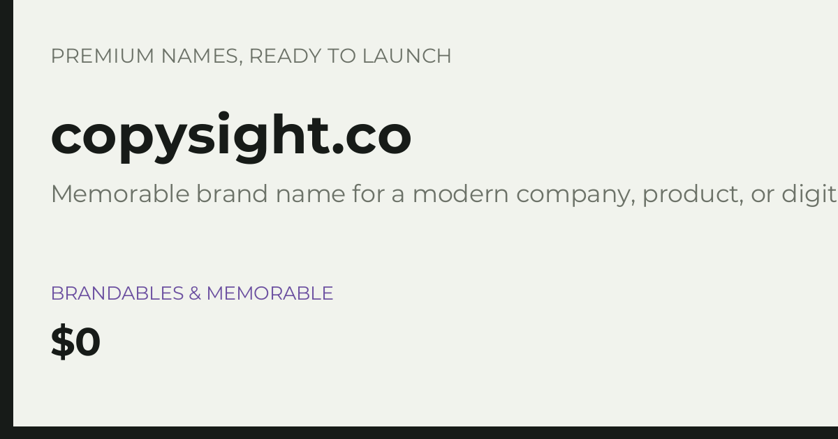 Brand preview for copysight.co