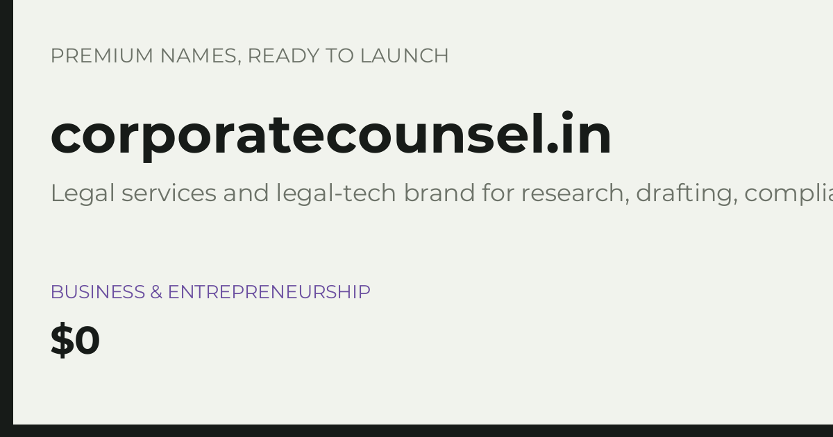 Brand preview for corporatecounsel.in