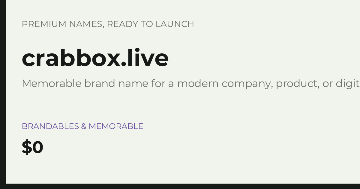 Brand preview for crabbox.live